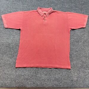 VTG Tommy Bahama Mens M Silk Blend Polo Shirt Salmon Pink Resort Preppy Textured